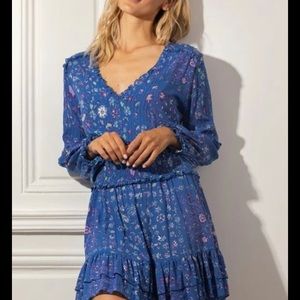 Poupette St Barth Ilona smocked waist dress size small.